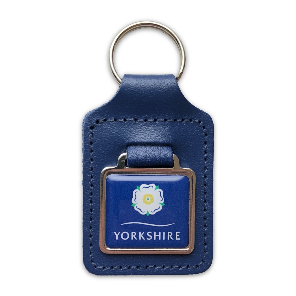 Yorkshire Leather Key Fob Keyring - The Great Yorkshire Shop