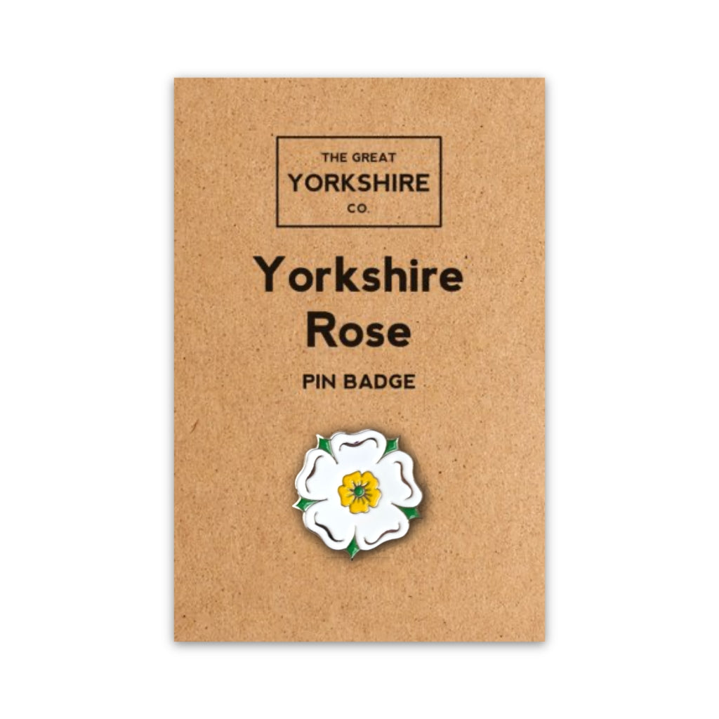 Yorkshire White Rose Enamel Pin Badge - The Great Yorkshire Shop
