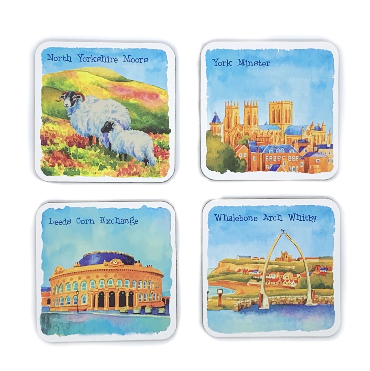 Load image into Gallery viewer, Yorkshire Scenes Set of 4 Coasters - The Great Yorkshire Shop
