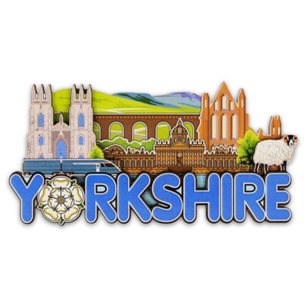Yorkshire Skyline 3D Wooden Magnet - The Great Yorkshire Shop