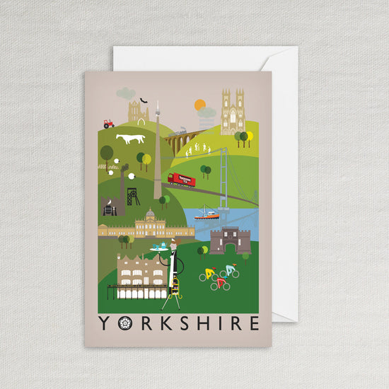 Yorkshire County Greeting Card - The Great Yorkshire Shop