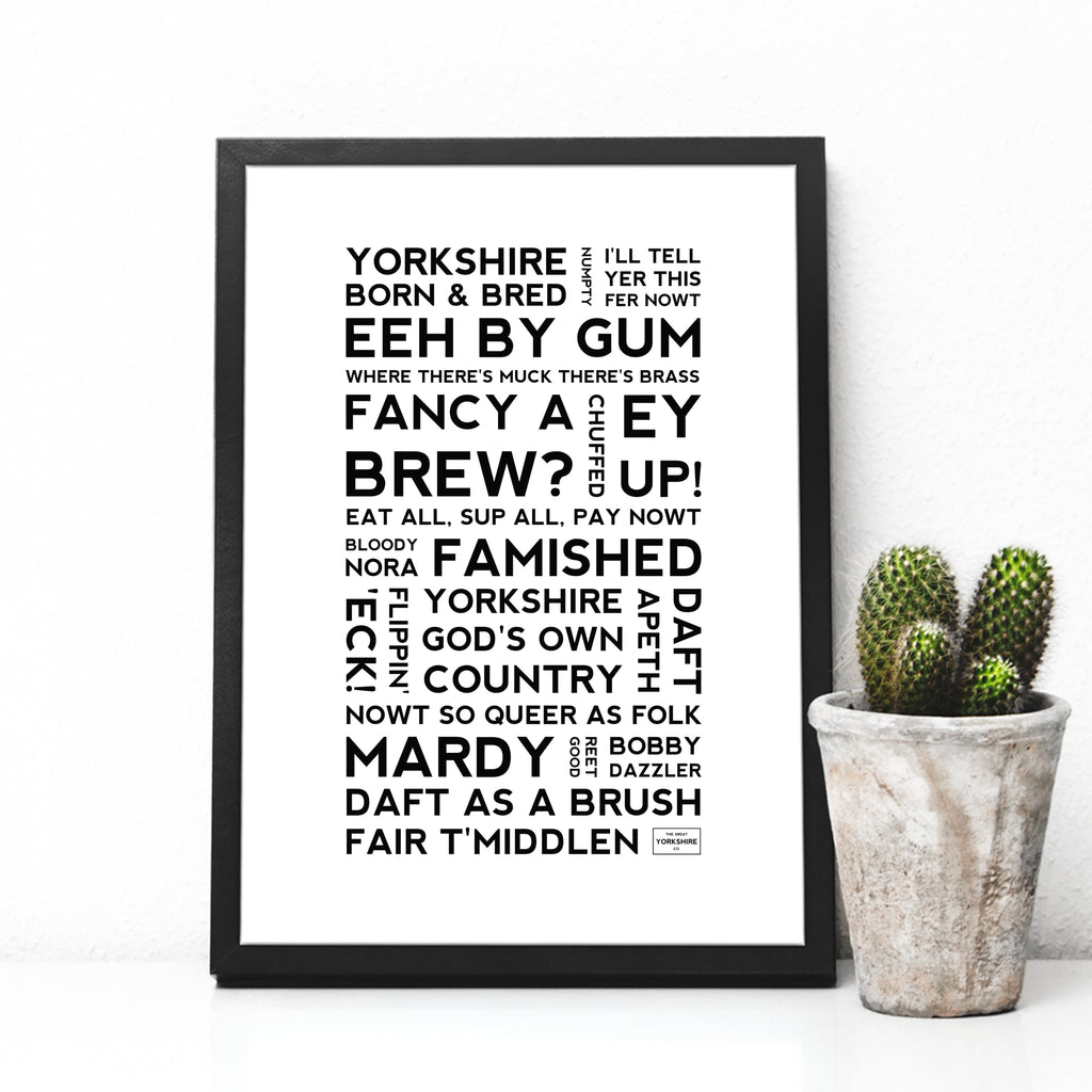 Yorkshire Dialect Print The Great Yorkshire Shop