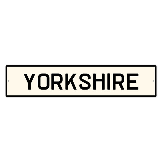 Yorkshire Street Style Aluminium Sign - The Great Yorkshire Shop