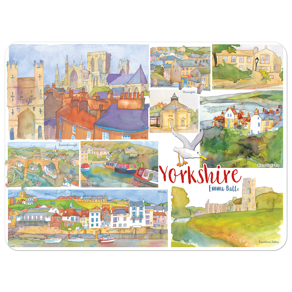 Yorkshire Illustrated Placemat - The Great Yorkshire Shop