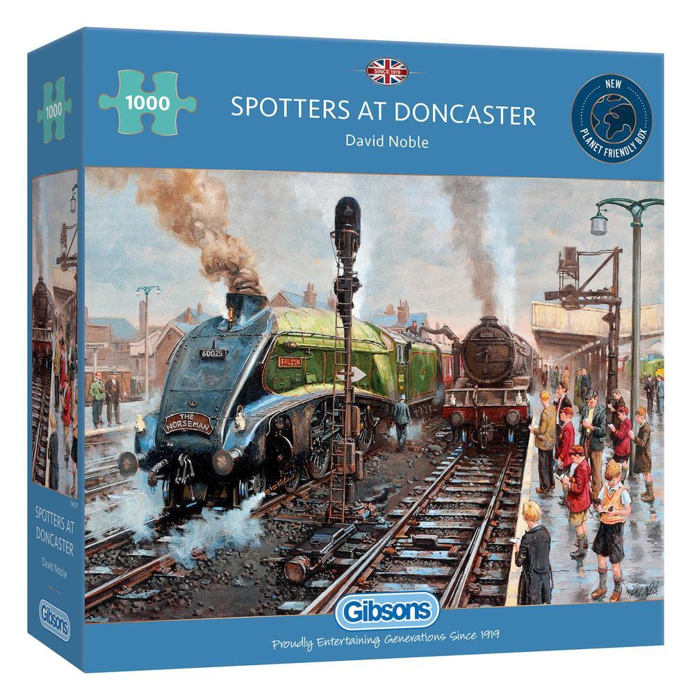 Load image into Gallery viewer, Spotters at Doncaster 1000 Piece Jigsaw Puzzle - The Great Yorkshire Shop
